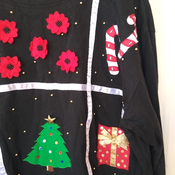 Chaus Women Holiday Shirt Christmas Ugly Party Vintage Retro Winter Long Sleeve - Picture 11 of 15